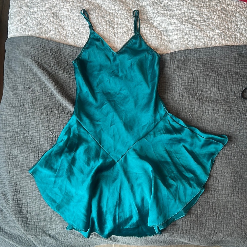 Vintage Green Polyester Nightie/Lingerie